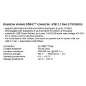Keystone Module USB-C female - USB-C female Gen 2 (10Gbit/s) black