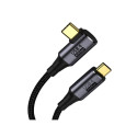 PremiumCord USB4™ Gen 3x2 40Gbps 8K@60Hz 240W Thunderbolt 3 angled cable 1.2m
