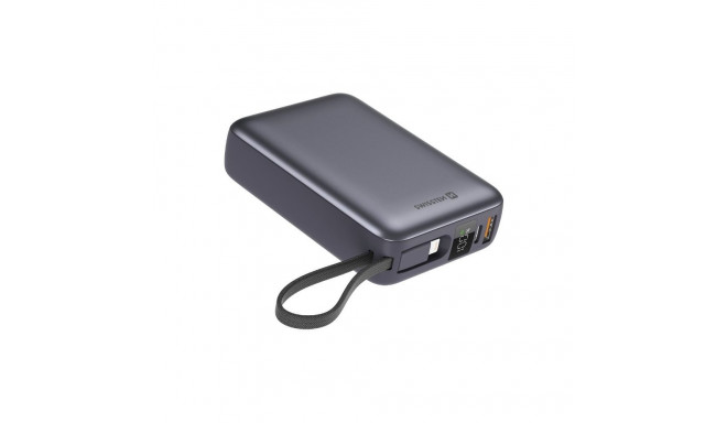 Swissten Power Bank 20000 mAh with Built-In Cables USB-C and Lightning