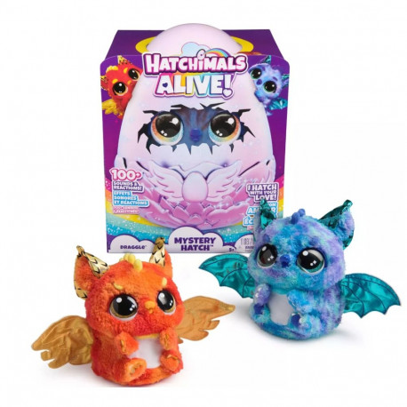Hatchimals Alive Mystery Hatch Draggle Soft toy Pink