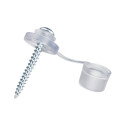 Roof screws 4,5x45 mm with sealing washer and cap for polycarbonate - 100 pcs