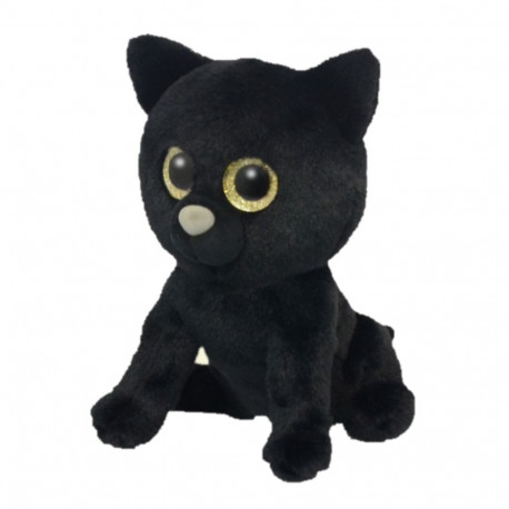 Wild Planet pehme mänguasi must kass 17 cm