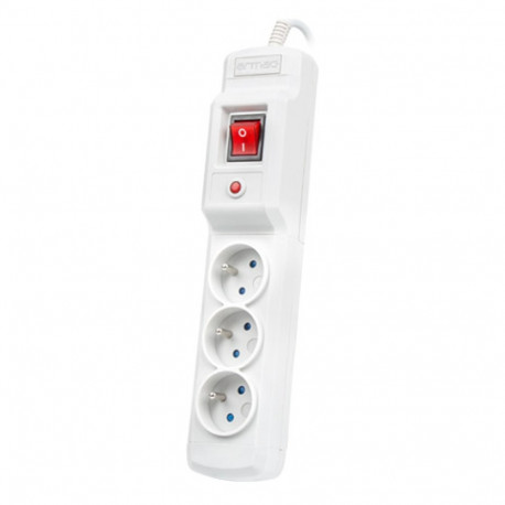 SURGE PROTECTOR ARMAC MULTI M3 1.5M 3X FRENCH OUTLETS GREY