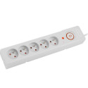 SURGE PROTECTOR ARMAC Z5 1.5M 5X FRENCH OUTLETS 10A CABLE ORGANIZER GREY