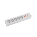 SURGE PROTECTOR ARMAC Z5 1.5M 5X FRENCH OUTLETS 10A CABLE ORGANIZER GREY