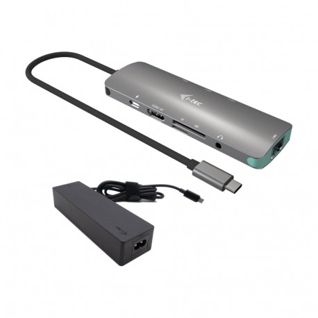 I-TEC USB C Metal Nano Dock 1xHDMI 4K 1xSD + 1xmicroSD Kartenleser 1xGLAN 1xAudio 3x USB 3.0 Port 1x