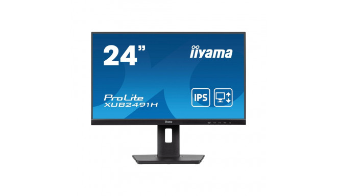 IIYAMA XUB2491H-B1 24-tolline IPS FHD 100Hz 300cd/m2 4ms HDMI DP 15cm kõrguse reguleeritav alus