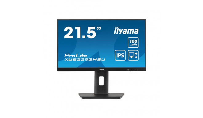 IIYAMA XUB2293HSU-B7 21.5-tolline IPS FHD 100Hz 300cd/m2 1ms HDMI DP 2xUSB 2.0 kõlarid 15cm kõrguseg