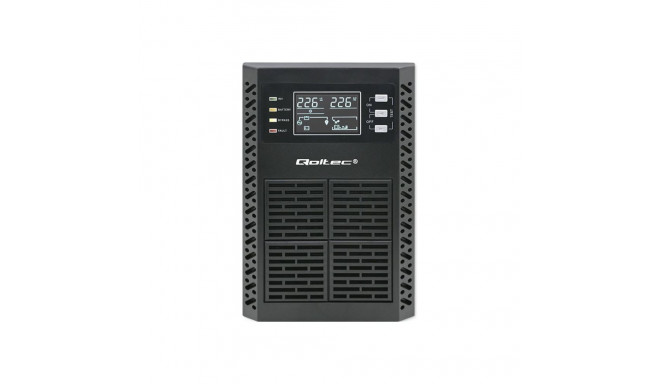 QOLTEC 52281 katkematu toiteallikas UPS / 2kVA / 2000W / võimsustegur 1.0 / LCD / EPO / USB / online