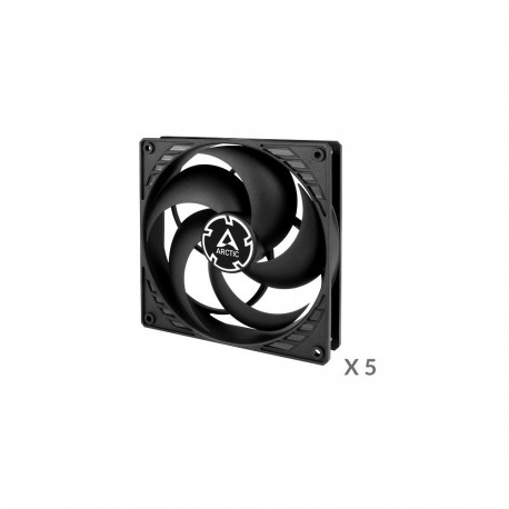 ARCTIC P14 Pressure-Optimised Fans, 3-pin, Black, 5 pcs
