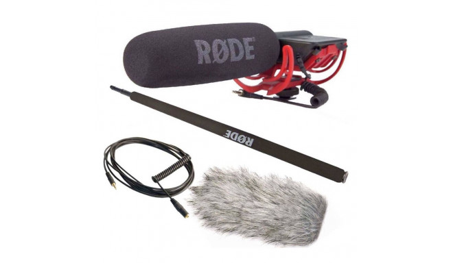 Rode VideoMic komplekts mikrafona turētāju, boom un “kaķi”