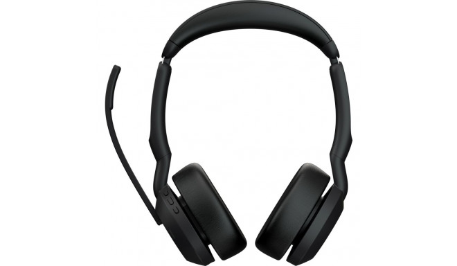 Evolve2 55 peakomplekt stereo UC USB-A Link380a, must