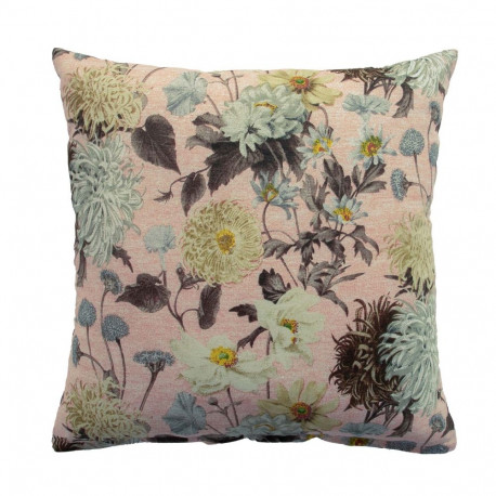 Padi LONETA NEW 45x45cm lukuga, roosa krüsanteem, 50% puuvill, 50% polüester, kangas 473