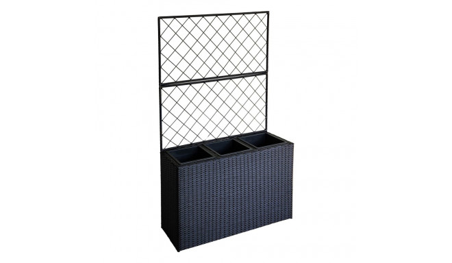 Lillekast WICKER taimetoega 83x29xH55/146cm, must
