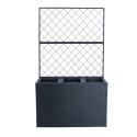 Lillekast WICKER taimetoega 83x29xH55/146cm, must