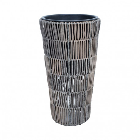 Plant holder WICKER D28xH50cm, grey