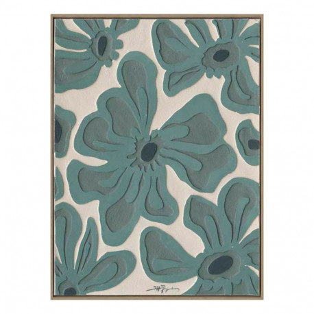 Maal raamiga 60x80cm, rohelised õied