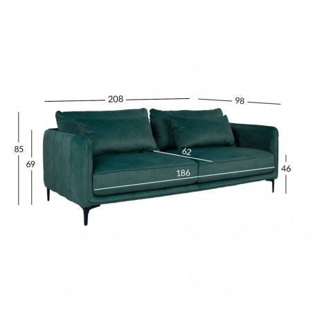 Sofa BIANKA 3-seater, green