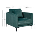 Tugitool BIANKA 84x98H85cm, roheline
