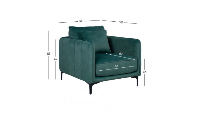 Tugitool BIANKA 84x98H85cm, roheline