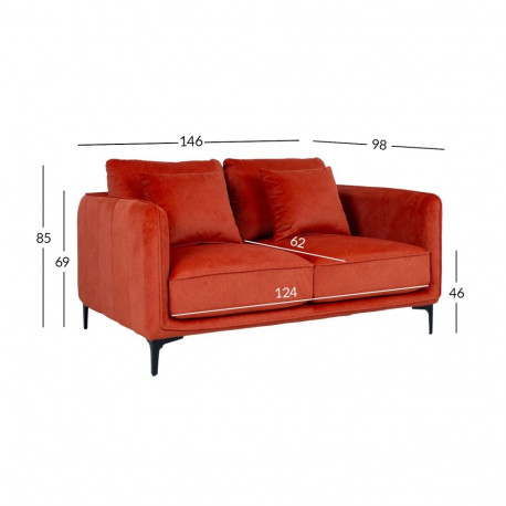 Sofa BIANKA 2-seater, orange