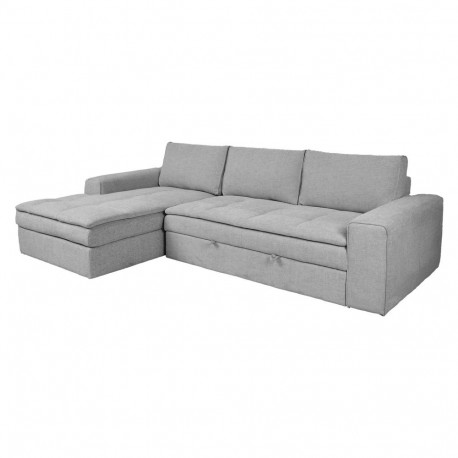 Corner sofa bed KAJA LC, light grey