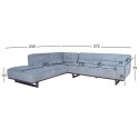 Corner sofa HASSO LC, silver grey