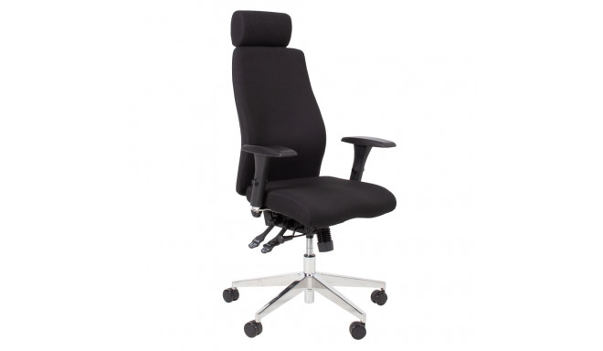 Töötool SMART EXTRA 60x63,5-70xH114-123cm, must