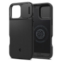 Mobiili tagakaas Spigen iPhone 16 Pro Optik Armor MS, must