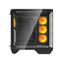 Darkflash DY470 computer case (black) + 4 fans + GPU bracket