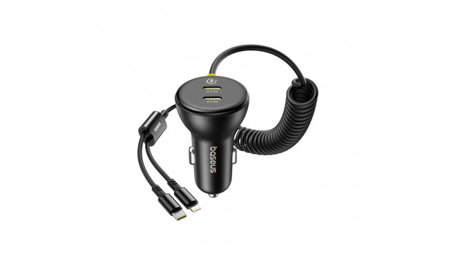60W Baseus USB-C car charger + Lightning cable (Black)