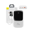 Powerbank Baseus Qpow PRO with Lightning cable, USB-C port and USB 20000mAh, 20W  (White)