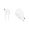 Joyroom JR-TCF20 network charger with C-Lightning 20W 1m cable (white)