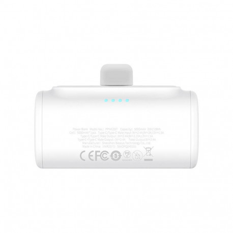 Powerbank Baseus Compact 5000mAh, 20W, USB-C (biały)