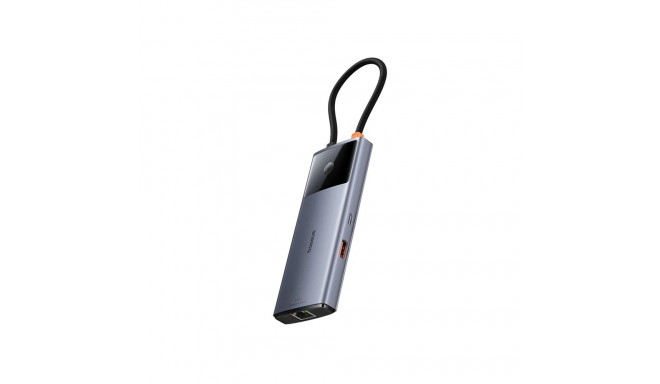 Hub 6in1 Baseus Metal Gleam 2 Series, USB-C to 2xUSB 3.0 +USB-C + HDMI + USB-C PD + Ethernet RJ45