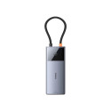 Hub 6in1 Baseus Metal Gleam 2 Series, USB-C to 2xUSB 3.0 +USB-C + HDMI + USB-C PD + Ethernet RJ45