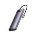 Hub 7in1 Baseus Metal Gleam Series, USB-C to 3x USB 3.0 + HDMI + USB-C PD + VGA + Ethernet RJ45