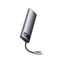 Hub 7in1 Baseus Metal Gleam Series, USB-C to 3x USB 3.0 + 2x HDMI + USB-C PD + Ethernet RJ45