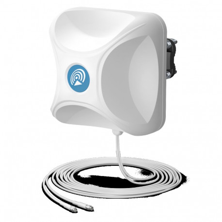 QuPanel 5G/LTE Global MIMO2x2, 10m Antenna directional wide band LTE MIMO 2x2, 600-6000MHz, SMA,