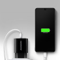 Axagon AXAGON ACU-QC18 laadija, 18W seinalaadija, 1x USB-A port, QC3.0/AFC/Apple, must