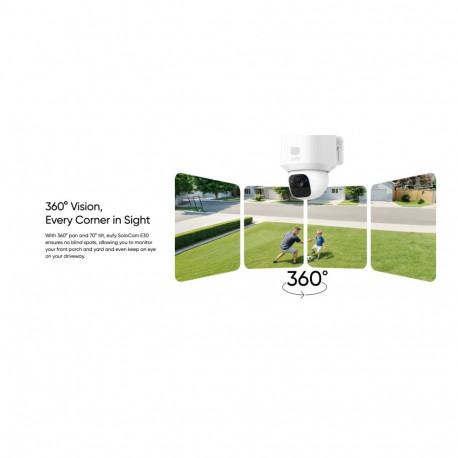 Anker Eufy | Security Camera with Solar Panel | SoloCam E30 | F/1.6 | IP65 | Micro SD, Max. 128GB