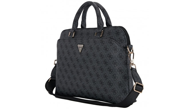 Guess 4G lukuga tasku kolmnurkse logoga 15" must kott
