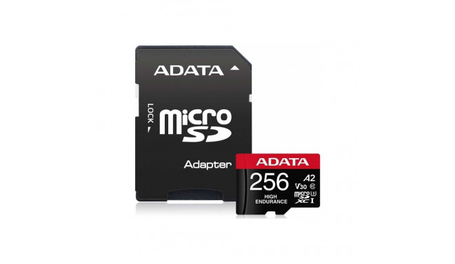 ADATA High Endurance MicroSDXC Card 256 GB Class 10 UHS-I/U3 A2 V30 (AUSDX256GUI3V30SHA2-RA1)