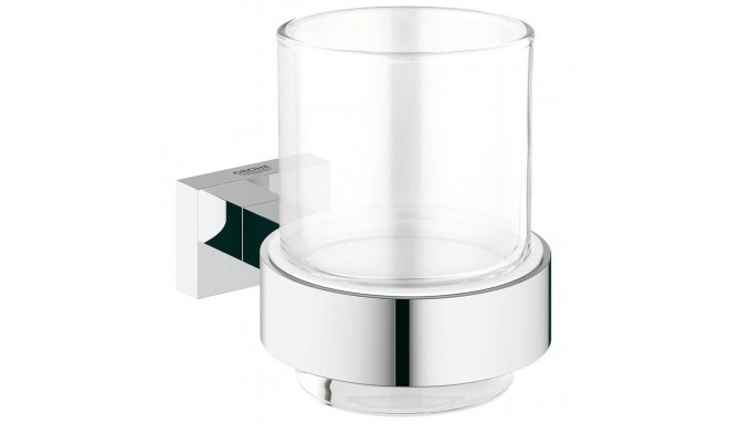 "rippuv klaasist hambaharjahoidja Grohe ESSENTIALS CUBE CRYSTAL 40755001, kroom"