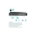 TP-Link salvesti VIGI NVR2016H-16MP 16-kanaliline PoE+ võrgu videosalvesti