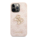 Guess PU 4G metalne logoga ümbris iPhone 13 Pro Maxile roosa