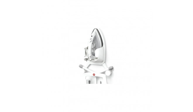 Ironing board and iron holder with silicone