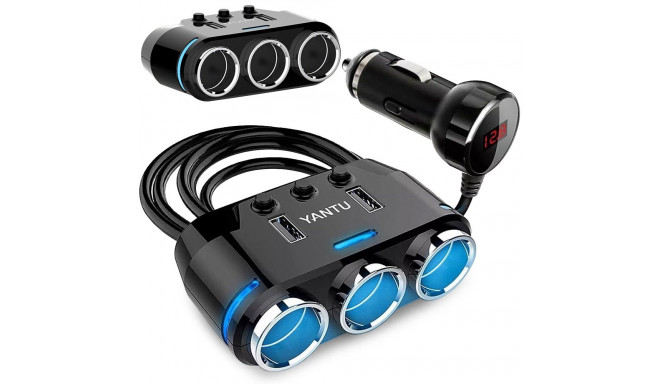 Goodbuy 3 x car charger socket splitter 12 | 24V | 2 x USB 2.1A | LEDs