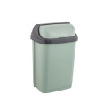 Waste bucket with rotating lid 10L Rasmus 25.5x19x39cm green