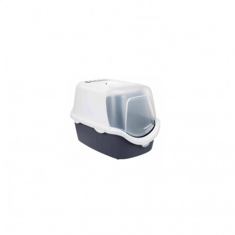 Cat litter tray : Trixie Vico Easy Clean Litter Tray, 40*40*56, grey|white